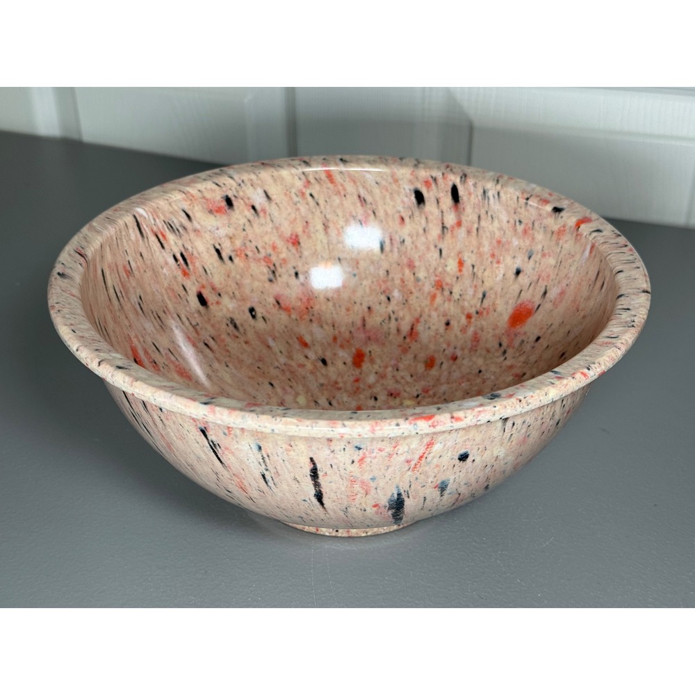 Vintage Texas Ware Confetti Mixing Bowl 118 Melamine Splatter Pink Multi Color